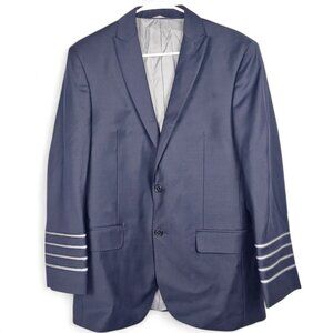 Brooks Brothers NetJets Pilot Uniform Jacket Blazer 38S Captain 4 Stripe Navy